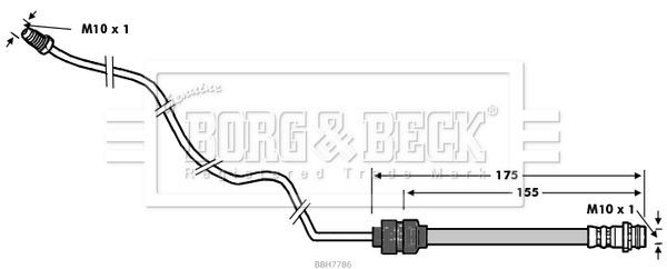 BORG & BECK Тормозной шланг BBH7786